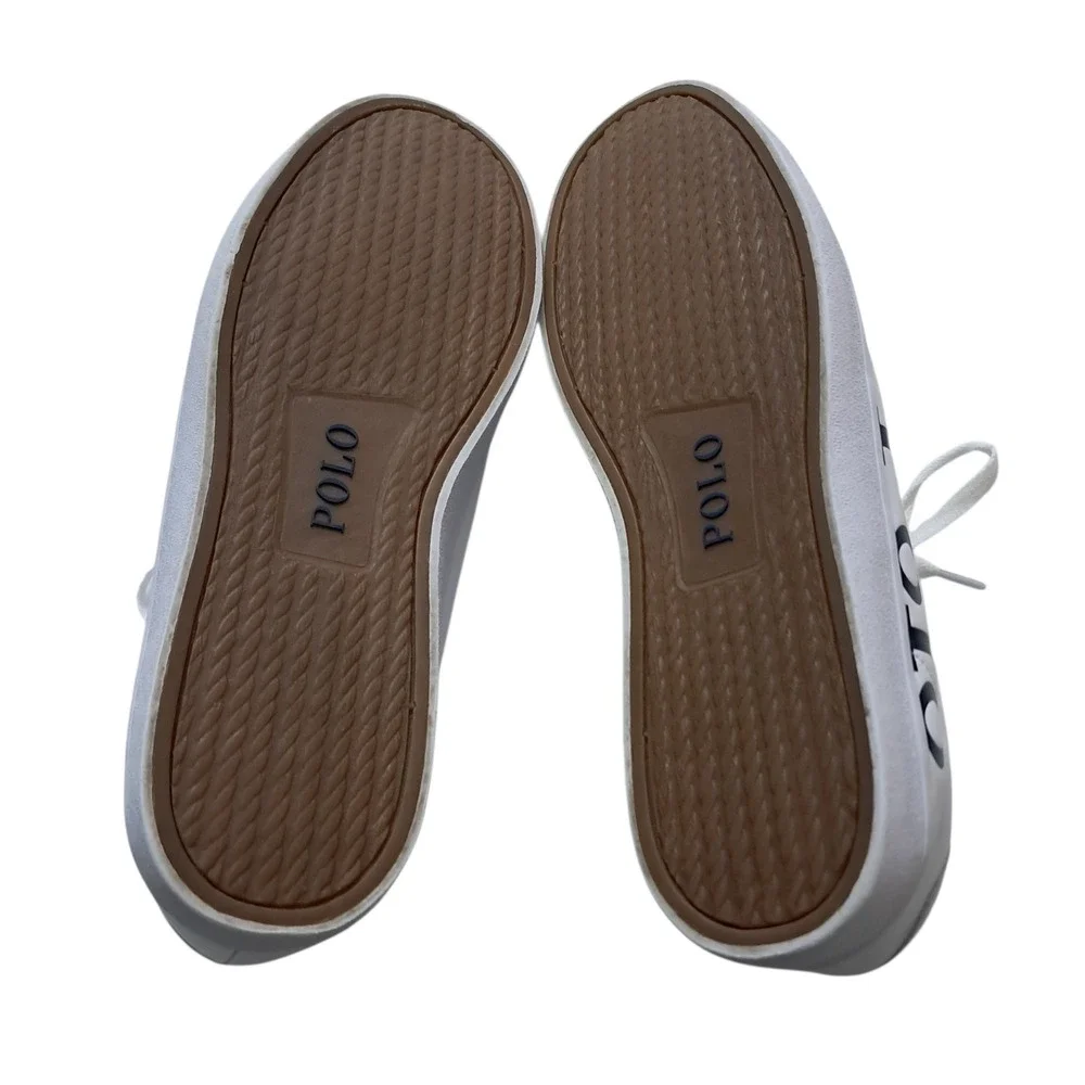 Polo Ralph Lauren Sneakers‎ Shoes Mens 11 White Leather Low Top Lace Up Preppy